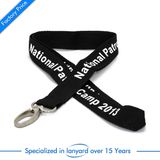 3D Screen Printed Flat Polyester Lanyard Fabric Lockable Monogrammed Embroidered