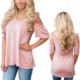 Fashion Women Leisure Casual Velvet off Shoulder Top Clothes Blouse