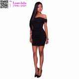 Fashion Women Lauper Ruched Mini Dress L28232