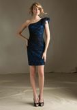 Lace Taffeta Short Sexy Sheath Fashion Dresses (FD3002)