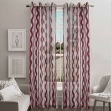 Jacquard Sheer Grommet Panel Window Curtain (HR14WT088)