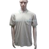 Fashion Khaki Polo Shirt with Pocket and Embroidery Logo