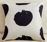 Contracted Modern Geometrical Cushion for Leaning on Black and White