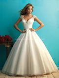 2016 Empire V-Line Cap Sleeve Bridal Gown Beading Wedding Dress