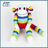 Hot Sell Sock Monkey Soft Stuffed Plush Monkey Kids Toy Doll