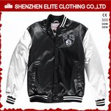 Popular Black Fashion Satin Varsity Winter Bomber Jacket (ELTBJI-17)