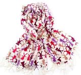 Lady's Fashion Bear Printed Long Pashmina Scarf