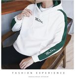 Pure Color Splicing and Weaving of Alphabetical Student Fashion Hoodies