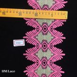 14cm Pink Non-Elastic Lace Trim, Flowers Tassel Fringe Trimming Lace Hme866