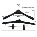 Black Special Shape Wooden Clothes Suit Hanger