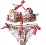 Wild Leopard Pink Hot Summer Cheap Custom Bikini