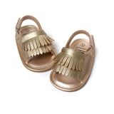 Unisex Baby Tassel Rubber Sole Non-Slip Summer Prewalker Sandals First Walkers