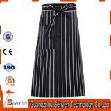 Stripe Bib Apron with Two-Pockets for Chef Waiter of Cotton