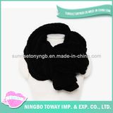 Acrylic Long Polyester Women Neck Custom Black Scarf