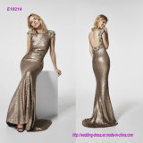 Sequined Backless Fishtail Evening Dress