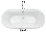 No Apron Corner Acrylic Built in Oval Bathtub (JL609)