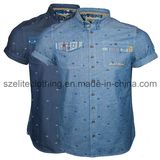 Custom Made Cotton Mens Denim Shirt (ELTDSJ-40)