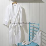 Hotel Textile Cotton White Fine Waffle Bathrobe