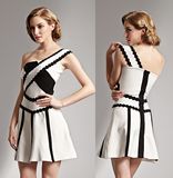 One Shoulder A-Line Short Ladies Strapless Dress