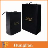 Black Eco-Friendly Paper Bag with Embossing Logo