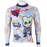 Cute Cartoon Patterned Sports Jacket Tops Men's Cycling Jersey