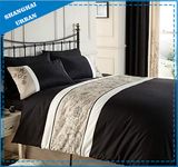 Black Patchwork Design Microfiber Duvet Cover Bed Linen