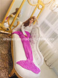 Crochet 70% Orlon and 30% Cotton Fabric Mermaid Tail Blanket