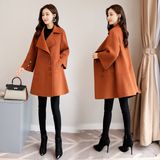 Ladies Fashion Clothing Wool Blend Long Women Coat