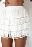 White Lace Loose Beach Women Short