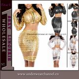 Factory Lady Sexy Vinyl Evening Party Faux Leather Dress (TP784)