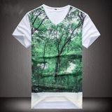 Custom Nice Cotton Printed T-Shirt for Men (M067)