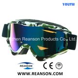 Camo Printing Mirrored Lens Youth Ski Goggles