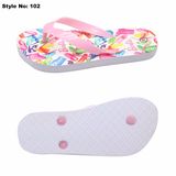 Cute PE Flip Flops Slippers with Pink PVC Strap