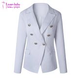 Fashion Women Solid Turn-Down Collar One Button Blazer