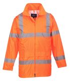 Customize High Visibility Green Polyester Rain Suit with Reflective Strips