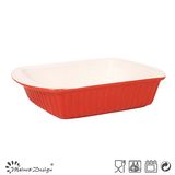 33.8cm Ceramic Baking Dish Two Tone Glaze Design