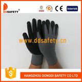 Ddsafety 2017 Grey Nylon Black Nitrile Glove