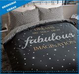 Creative Slogan Soft Microfiber Duvet Cover Bedding Set