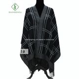 British Style Warm Dual-Purpose Lattice Tassel Furcal Scarf Shawl