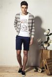 100%Cotton Deep V-Neck Knit Men Cardigan