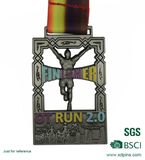 Wholesale 3D Antique Silver Running Medal