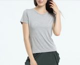 V-Neck Bamboo Women Lady T-Shirt, Bamboo Undershirt