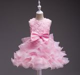 Girl Dress Kids Ruffles Lace Party Wedding Dresses Kid Summer Wear