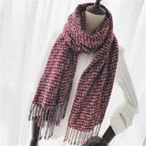 Women's Cashmere Like Classic Checked Knitted Winter Printing Shawl Scarf (SP306)