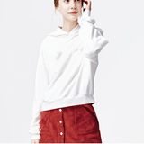 100 Cotton OEM Blank Personalized White Pullover Womens Hoodies with No Pocket