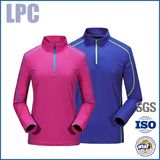 2016 Wholesale Outdoor Fitness Long-Sleeved T-Shirt Zipper for Women and Men