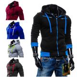 Men's Stylish Slim Fit Warm Hooded Sweater Jacket