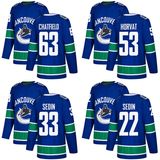 Vancouver Canucks Daniel Sedin Bo Horvat Henrik Sedin Hockey Jerseys