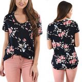 Fashion Women Leisure Printed T-Shirt Clothes Blouse