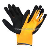 Hi-Vis Orange Gloves Foam Latex Coated Safety Work Glove